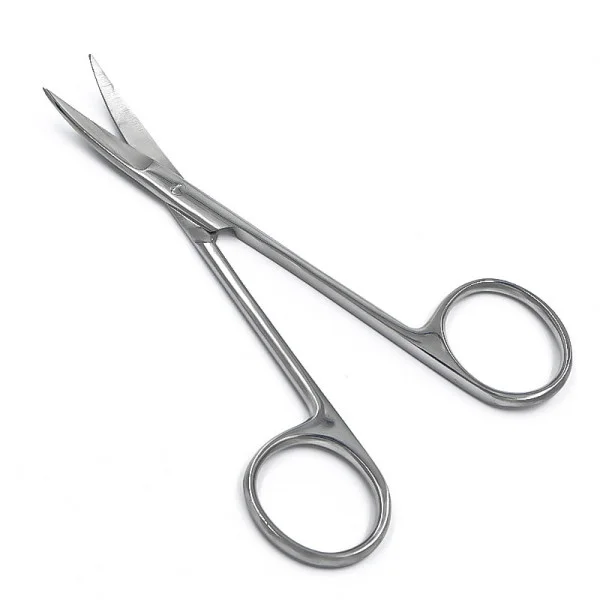 03.PI.435. Ножиці офтальмологічні, вертикально-зігнуті, гострокінцеві, 100 мм. PARADISE